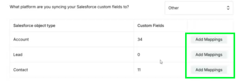 Add Mappings for each Object