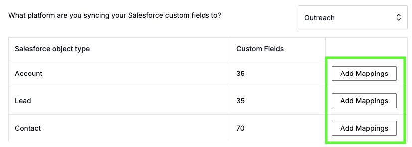Add Mappings for each Object