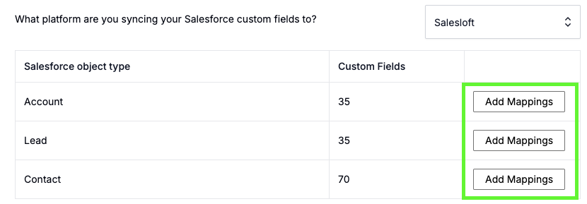 Add Mappings for each Object